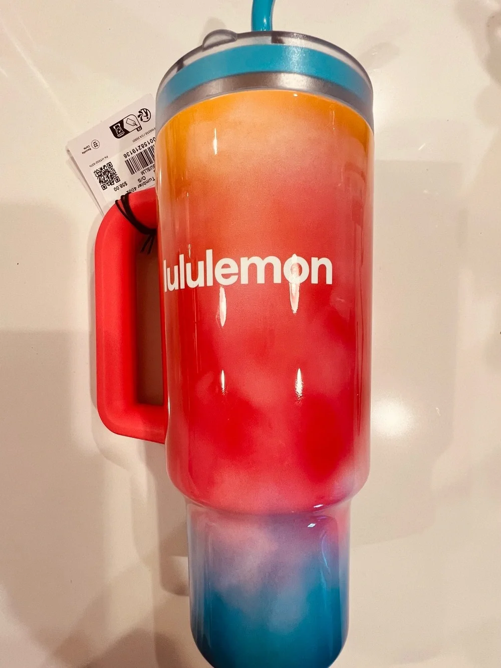 Lululemon Insulated Tumbler 40oz | Tri Smoothie Multi / Poolside Blue / Stellar